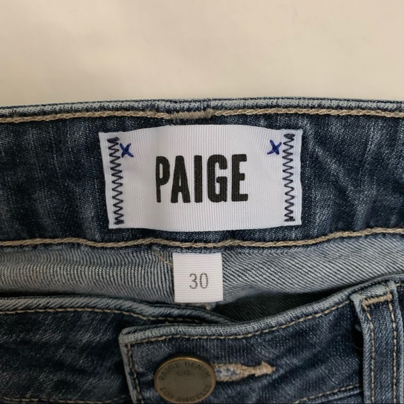 PAIGE Women’s Verdugo Ankle Cropped Skinny Lived In Frayed Hem Jeans Size 30 - Picture 8 of 9